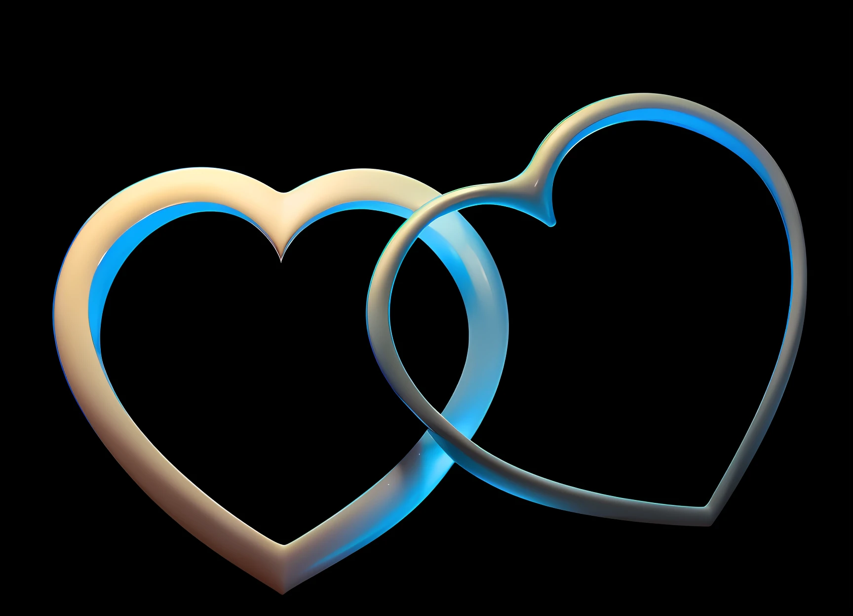 there are two hearts that are shaped like a heart, entwined hearts and spades, heart, hearts symbol, several hearts, hearts, love is infinity, intertwined, rendered, link, low-key, highly rendered, rendered in blender, in love, playing card suit hearts, c 4 d ”, forming a heart with their necks, connected to heart machines