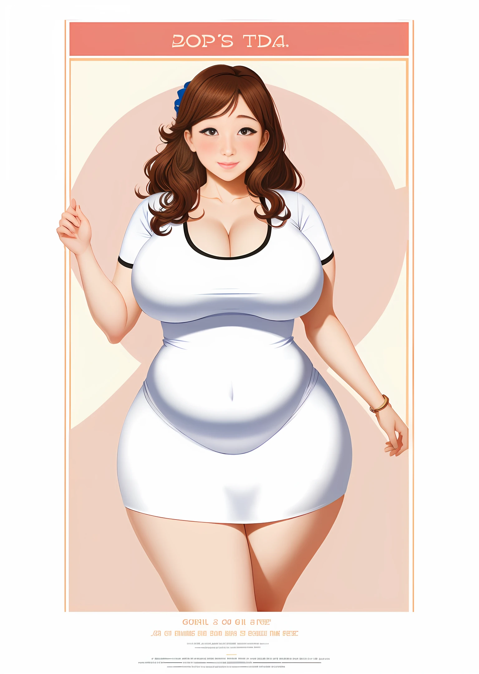 (Poster Design) A Thick Mommy's Day Poster (Solo)(1girl)
