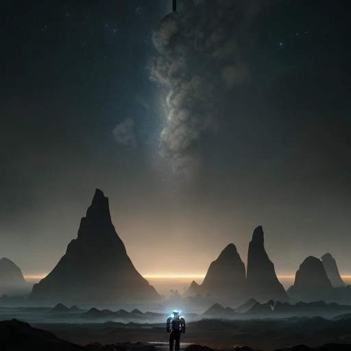 alien world, advanced civilization, photorealistic, 8k, wide lens, cinematic, trending on Artstation dramatic lighting dark atmosphere detailed intricate insanely detailed octane render trending on Artstation, by Greg Rutkowski, Cinematic Lighting, art by Francis Bacon, by Syd Mead, by Edward Hopper, by James Gilleard, by Tom Bagshaw, by James Jean, by Paul Lehr, by Charles Marion Russell, by John Brown Baum, by James Jean and by Nathan Fillion. Piecing a banana. Trending on artstation. 8k