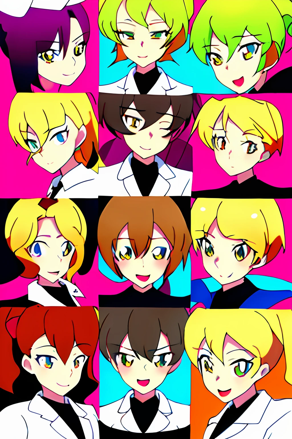 They wear different clothes and have different looks, five men and one woman. However, they have one thing in common. That is, they all have a pair of golden pupils,