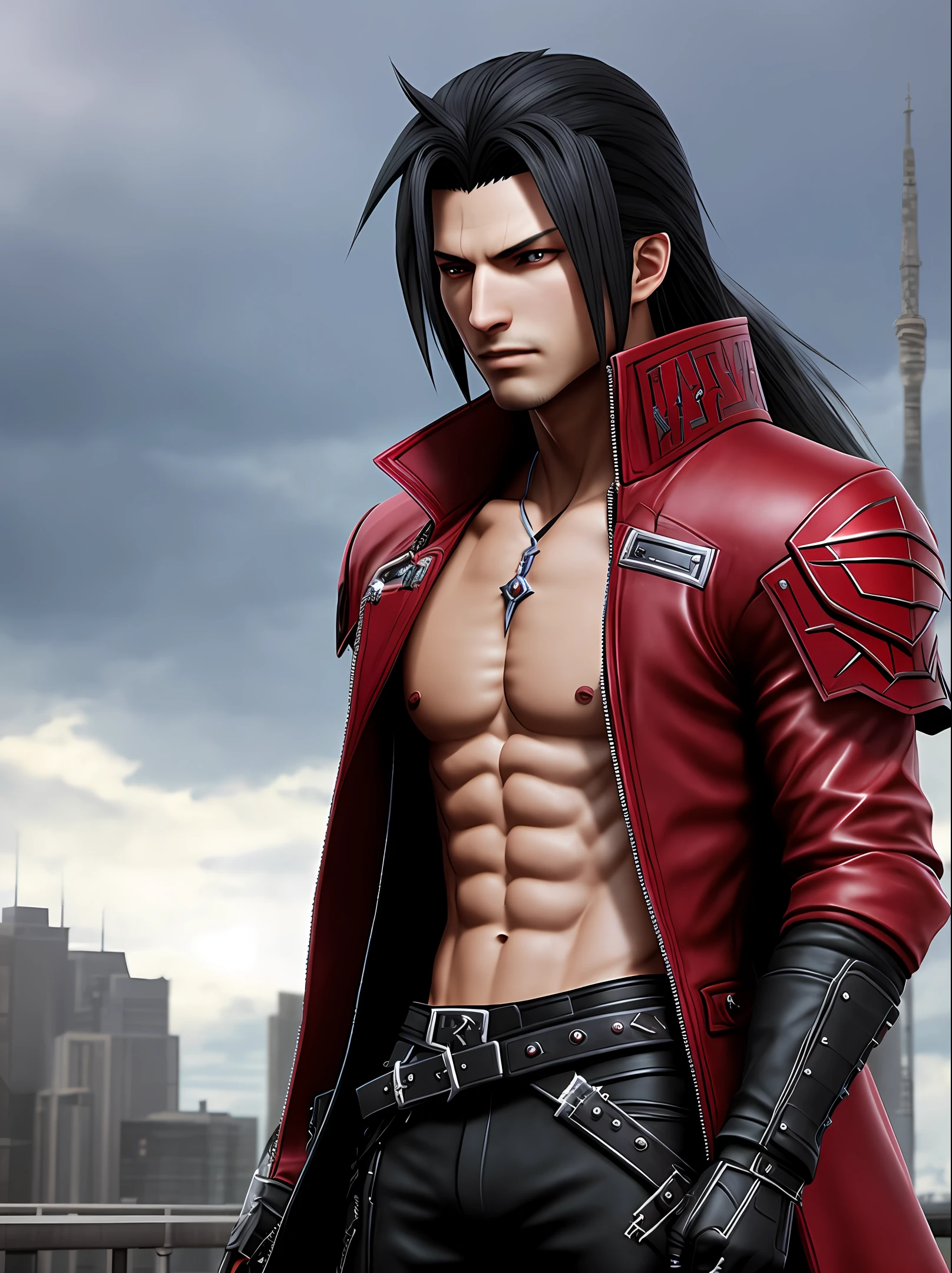 promt: Vincent Valentine final fantasy ultra realistic