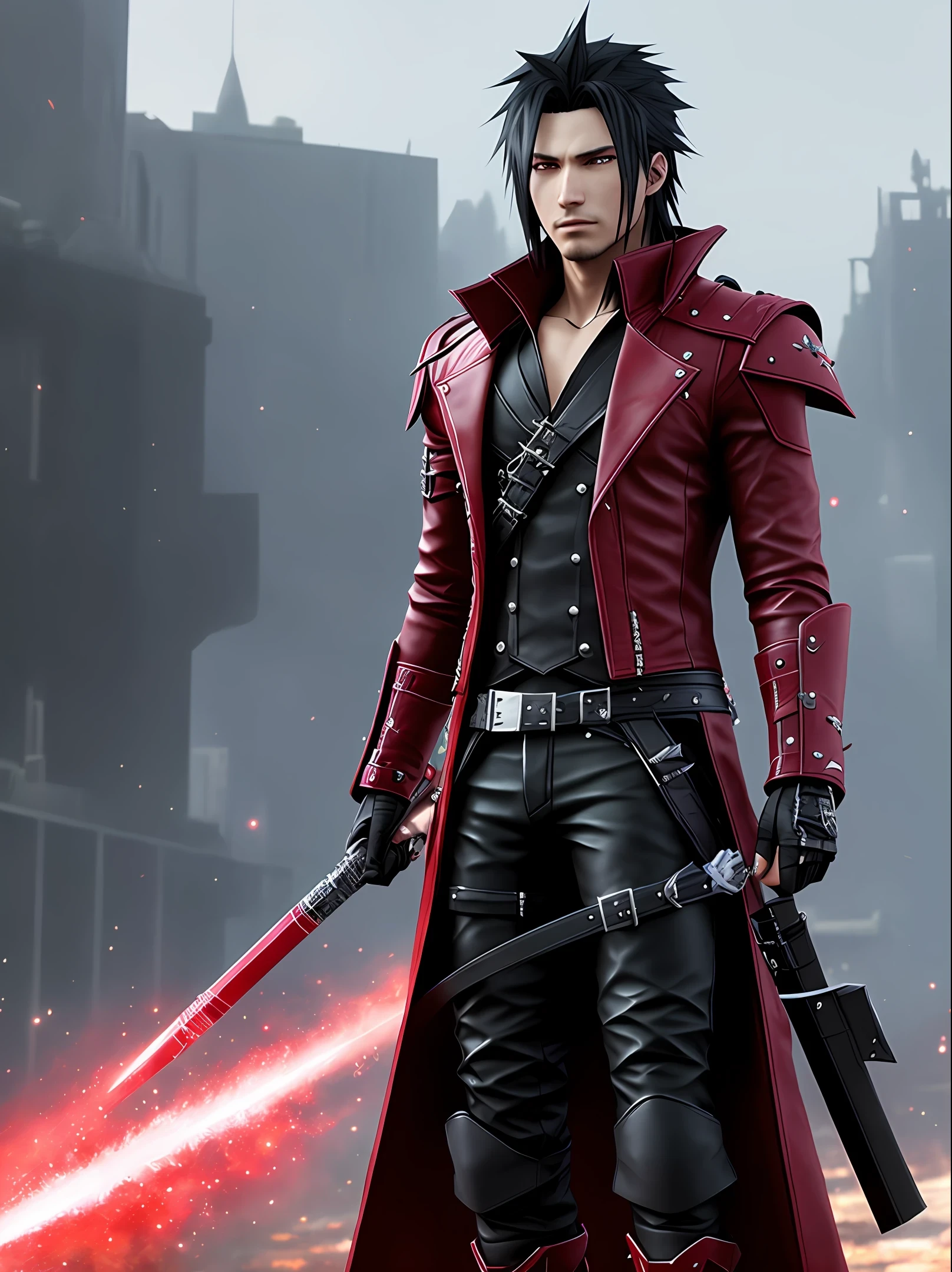 promt: Vincent Valentine final fantasy ultra realistic