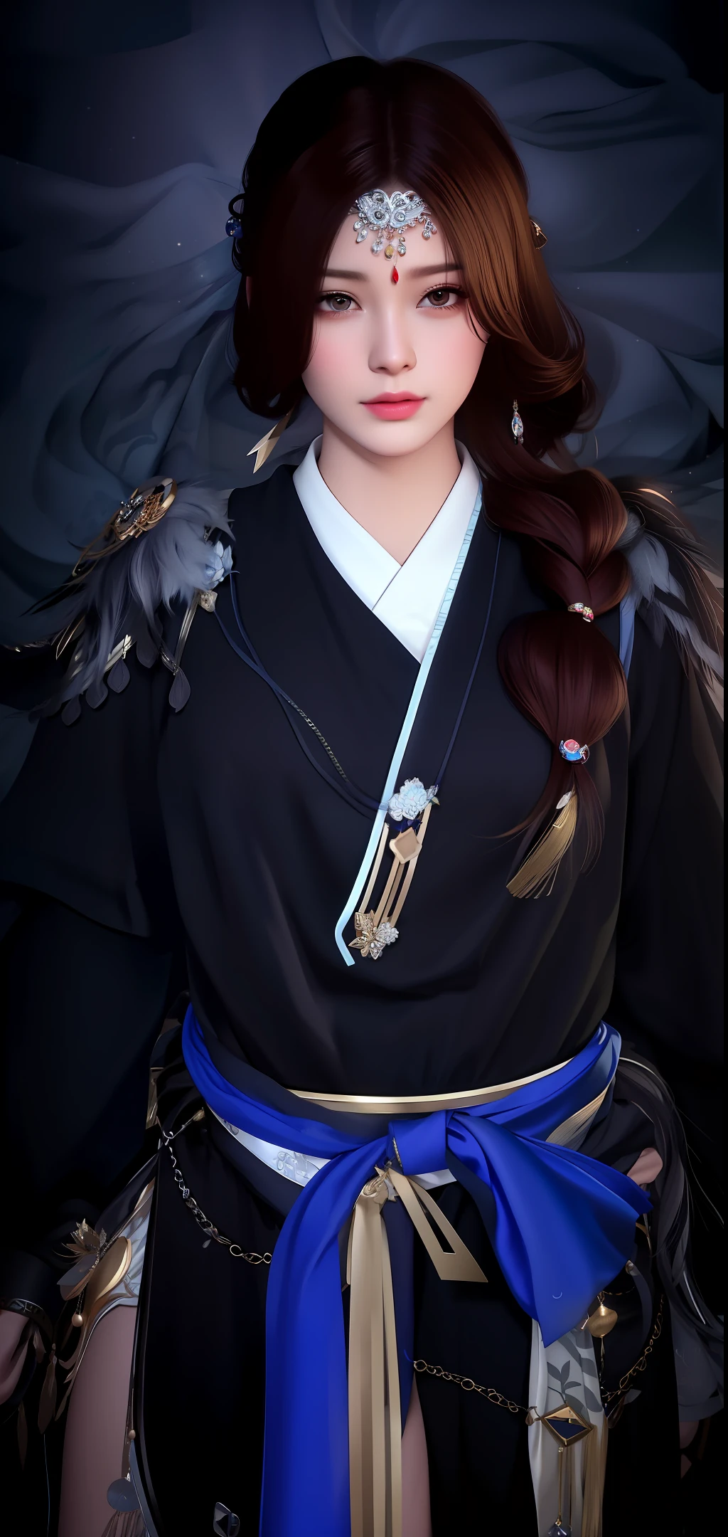best quality, masterpiece, highres, 1girl,china dress,hair ornament,necklace, jewelry,Beautiful face,upon_body, tyndall effect,photorealistic, dark studio, rim lighting, two tone lighting,(high detailed skin:1.2), 8k uhd, dslr, soft lighting, high quality, volumetric lighting, candid, Photograph, high resolution, 4k, 8k, Bokeh