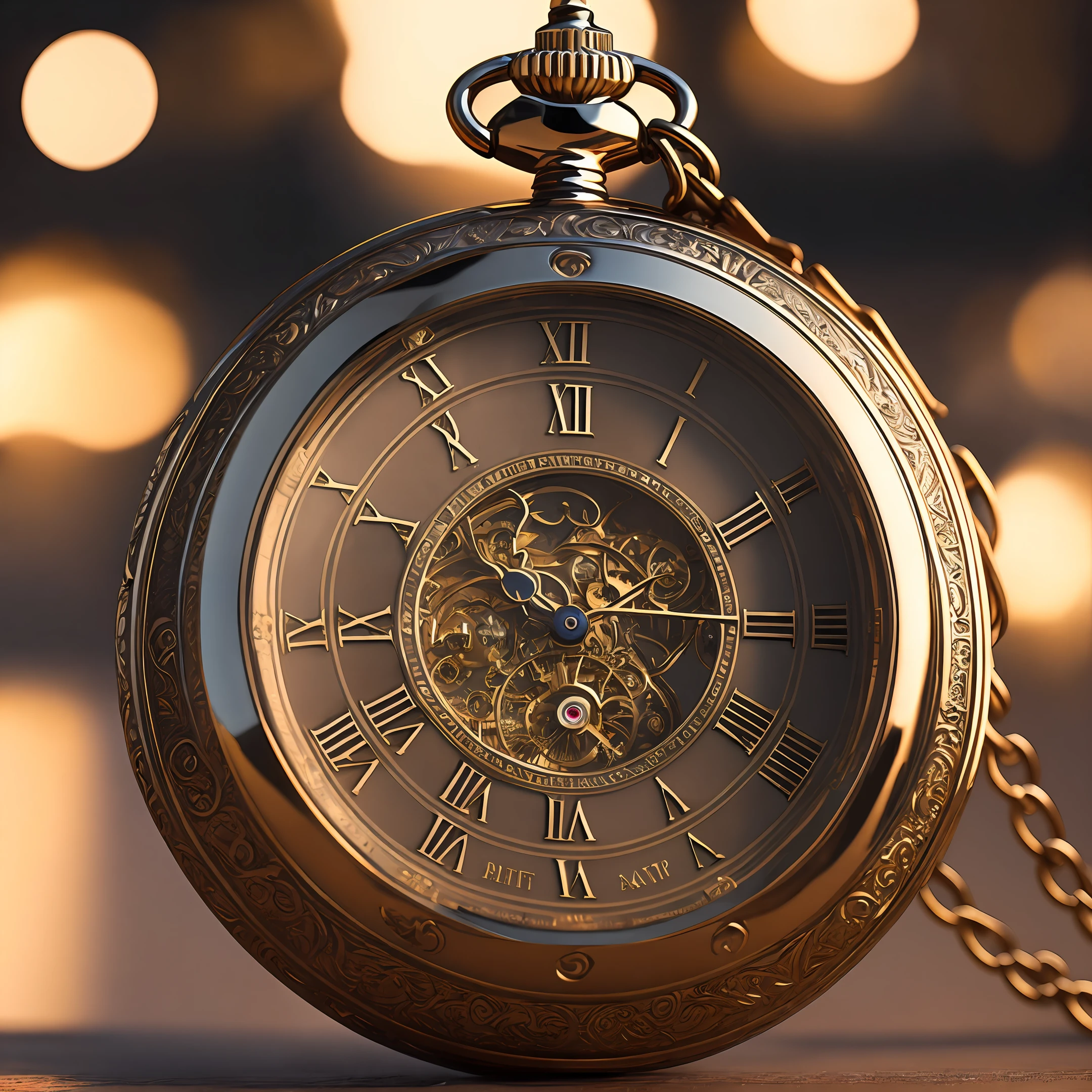 Beautifully decorated pocket watch, (8k, RAW photo, best quality, Masterpiece: 1.2), super high resolution, photorealistic: 1.4), cinematic lights, (soft volumetric lighting: 1.2), (realistic, photorealistic Photorealism: 1.37), detailed skins, professional lighting, photography, sharp focus, detailed, professional lighting, photon mapping, detailed and complex environments, highly detailed, best quality, 8k art photography, realistic Concept Art, Soft Natural Volumetric Film Perfect Light, MIDJOURNEY, 3DMDT