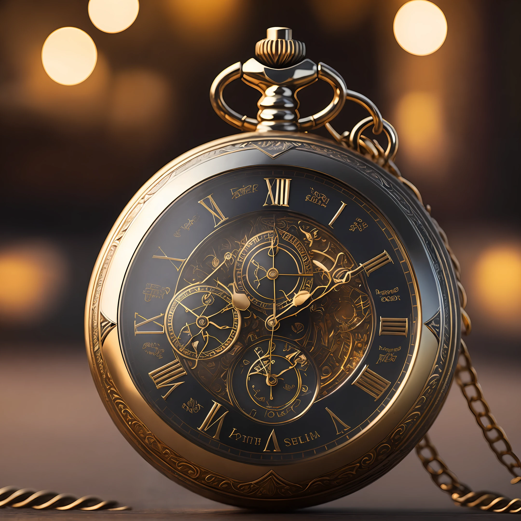 Beautifully decorated pocket watch, (8k, RAW photo, best quality, Masterpiece: 1.2), super high resolution, photorealistic: 1.4), cinematic lights, (soft volumetric lighting: 1.2), (realistic, photorealistic Photorealism: 1.37), detailed skins, professional lighting, photography, sharp focus, detailed, professional lighting, photon mapping, detailed and complex environments, highly detailed, best quality, 8k art photography, realistic Concept Art, Soft Natural Volumetric Film Perfect Light, MIDJOURNEY, 3DMDT