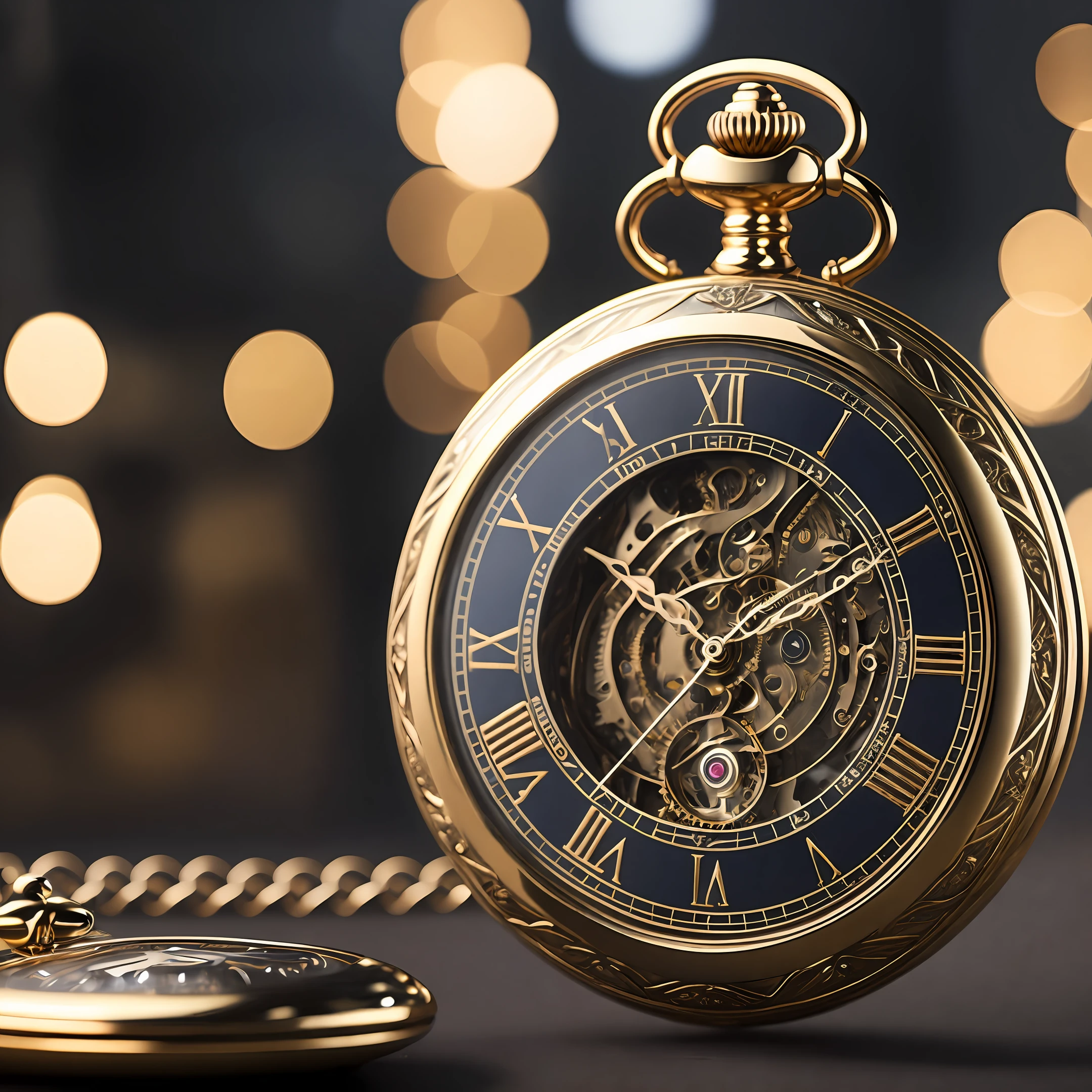 Beautifully decorated pocket watch, (8k, RAW photo, best quality, Masterpiece: 1.2), super high resolution, photorealistic: 1.4), cinematic lights, (soft volumetric lighting: 1.2), (realistic, photorealistic Photorealism: 1.37), detailed skins, professional lighting, photography, sharp focus, detailed, professional lighting, photon mapping, detailed and complex environments, highly detailed, best quality, 8k art photography, realistic Concept Art, Soft Natural Volumetric Film Perfect Light, MIDJOURNEY, 3DMDT