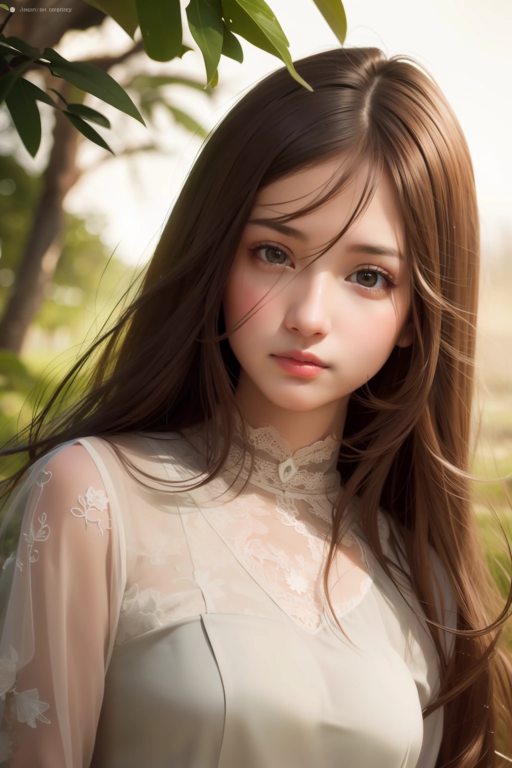 best quality, masterpiece,  (realistic:1.2), 1 girl, brown hair, brown eyes,Front, detailed face, beautiful eyes