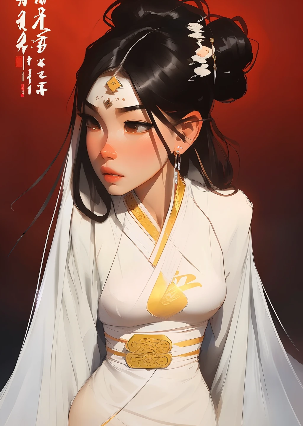 ((full body)), samdoesarts style award winning full body portrait of a beautiful woman, ((perfect feminine face)),((Ancient Chinese Clothes)), ((Peking Opera costumes)), (Long sleeves) Gazebo, Complex, (Beautiful Detail Eyes),((Hairpins, twisted hair)), (Sunlight), shaded flat illustration, digital art, trending on artstation, highly detailed, fine detail, intricate, art by artgerm and rutkowski and alphonse mucha,