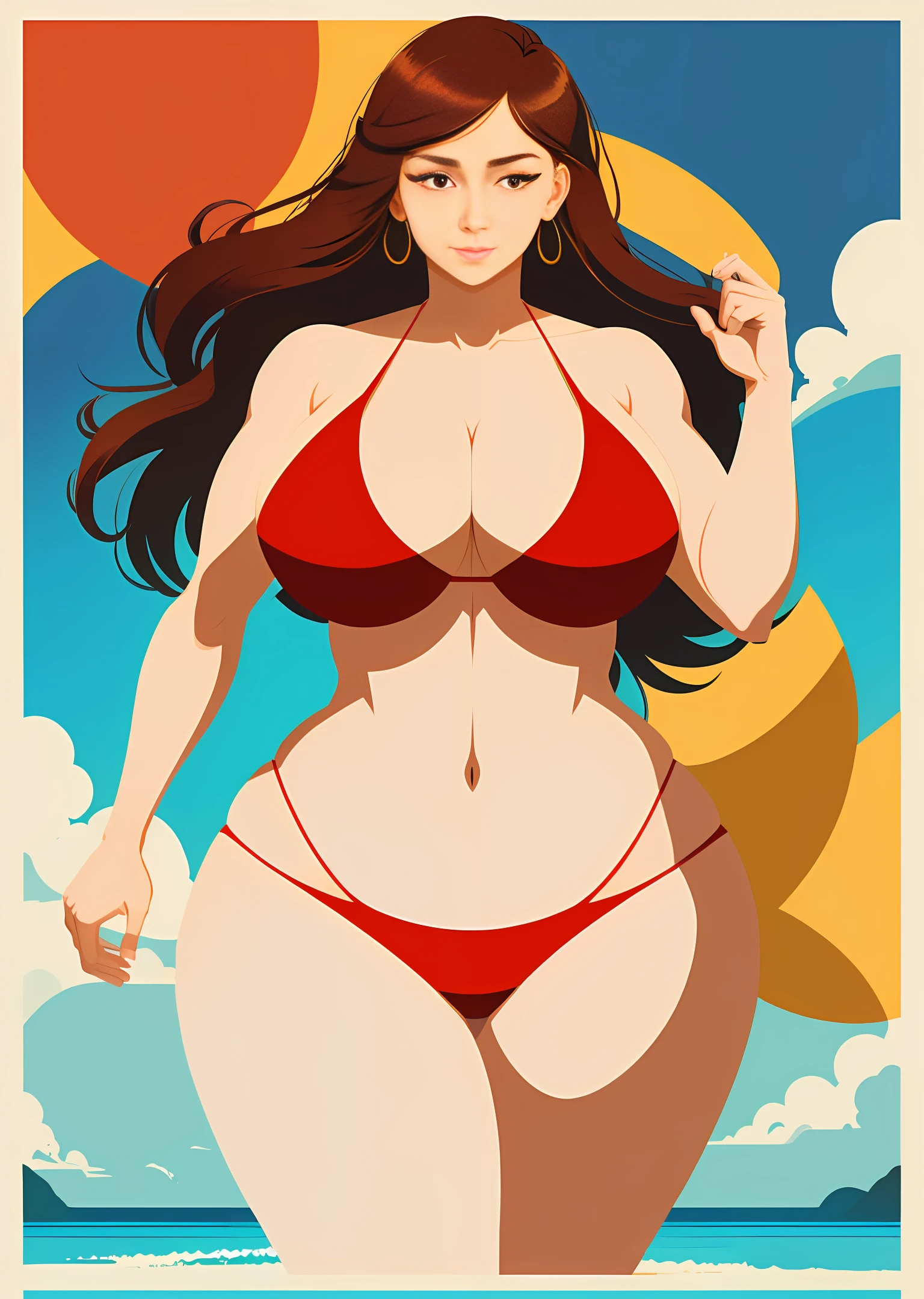 (Poster Design) Thick woman in Bikini Poster