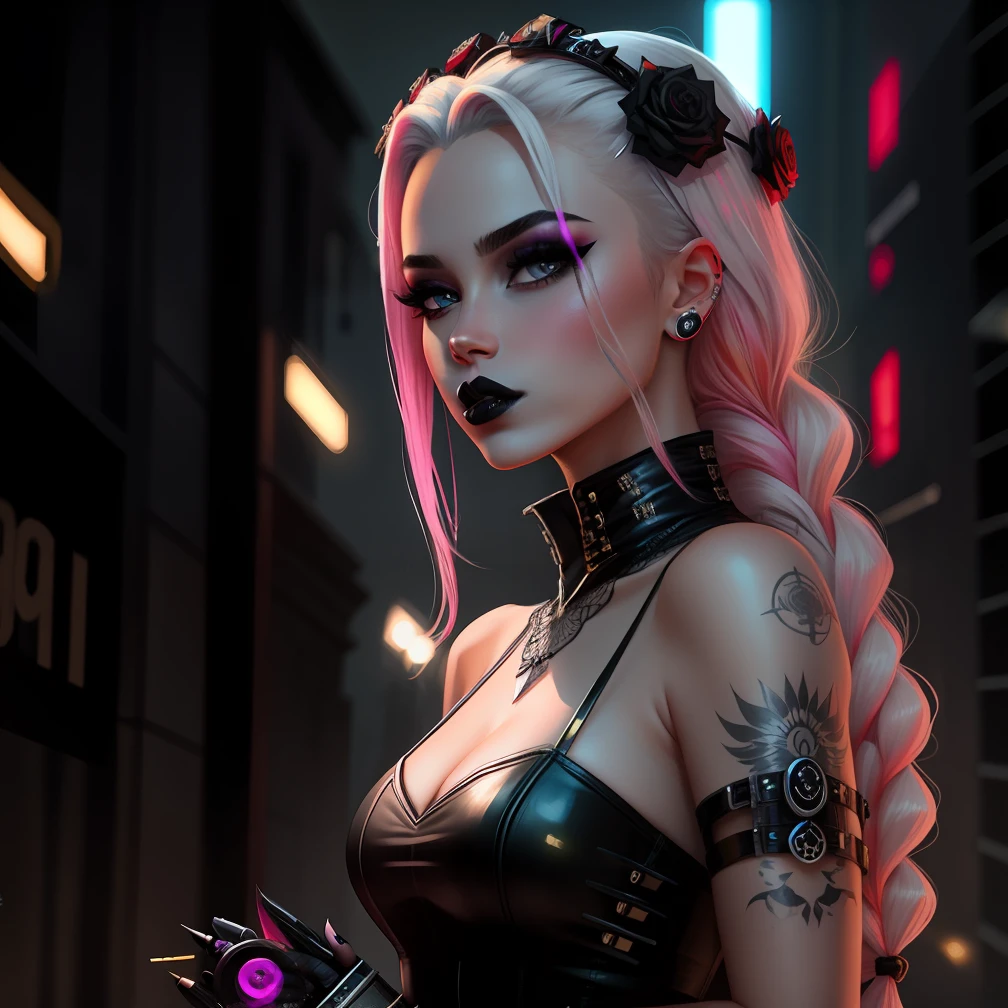 black lipstick on lips