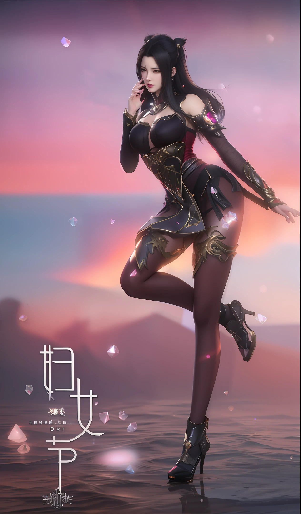 a close up of a woman in a red dress with long hair, beautiful alluring anime woman, a beautiful fantasy empress, inspired by Du Qiong, seductive tifa lockhart portrait, ((a beautiful fantasy empress)), seductive anime girl, beautiful anime woman, glamorous tifa lockheart, beautiful avatar pictures, mai shiranui, lady in black armor, tifa, (lingerie:1.2), photo realistic, upon_body, tyndall effect, photorealistic, dark studio, rim lighting, two tone lighting, (high detailed skin:1.2), 8k uhd, dslr, soft lighting, high quality, volumetric lighting, candid, Photograph, high resolution, 4k, 8k, Bokeh, breast out, (nude:1.4), (purple eyes color), (transparent armor:1.5), big breast,