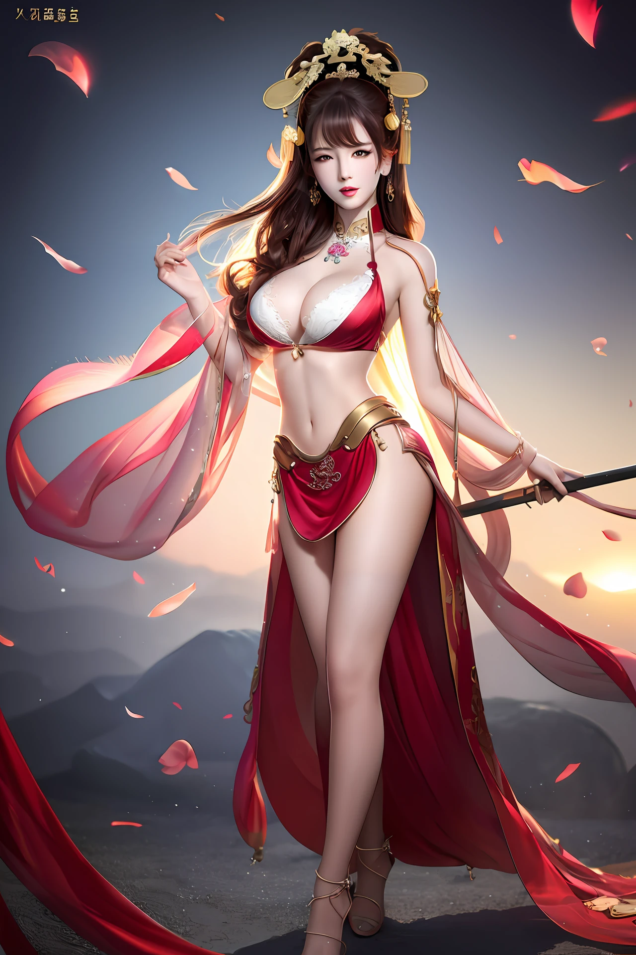 best quality, masterpiece, Beautiful face,1girl, long_hair, whole body,hair ornament, necklace, jewelry, earrings, exquisite facial features,exquisite hair,Seduce your eyes,perfect skin,beautiful lips,Girls 0 to 23,young girl,(The body of desiree breasts, winctive expression),attractive figure, sexy posture,breastut, puffy,Beathighs,high-hd shoes,Chinese style,bangs,(Tongue out),((perfect female figure)),Hands behind your back,(masterpiece:1.0), (best quality:1.4), (ultra highres:1.2),4K quality, (delicate illustration:1.4),(8k, RAW photo:1.2),soft focus,(sharp focus:1.4), vibrant colors,high quality, high contrast,gorgeous light and shadow,(best quality),(Japanese:0.5),(korean:0.8), (Liu Yi Fei:1.5),