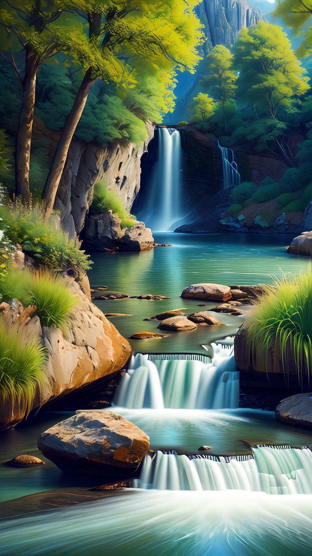landscape, water (extremely detailed CG unity 8k wallpaper), the most beautiful artwork in the world, professional majestic oil painting, intricate, high detail, sharp focus, dramatic, photorealistic painting