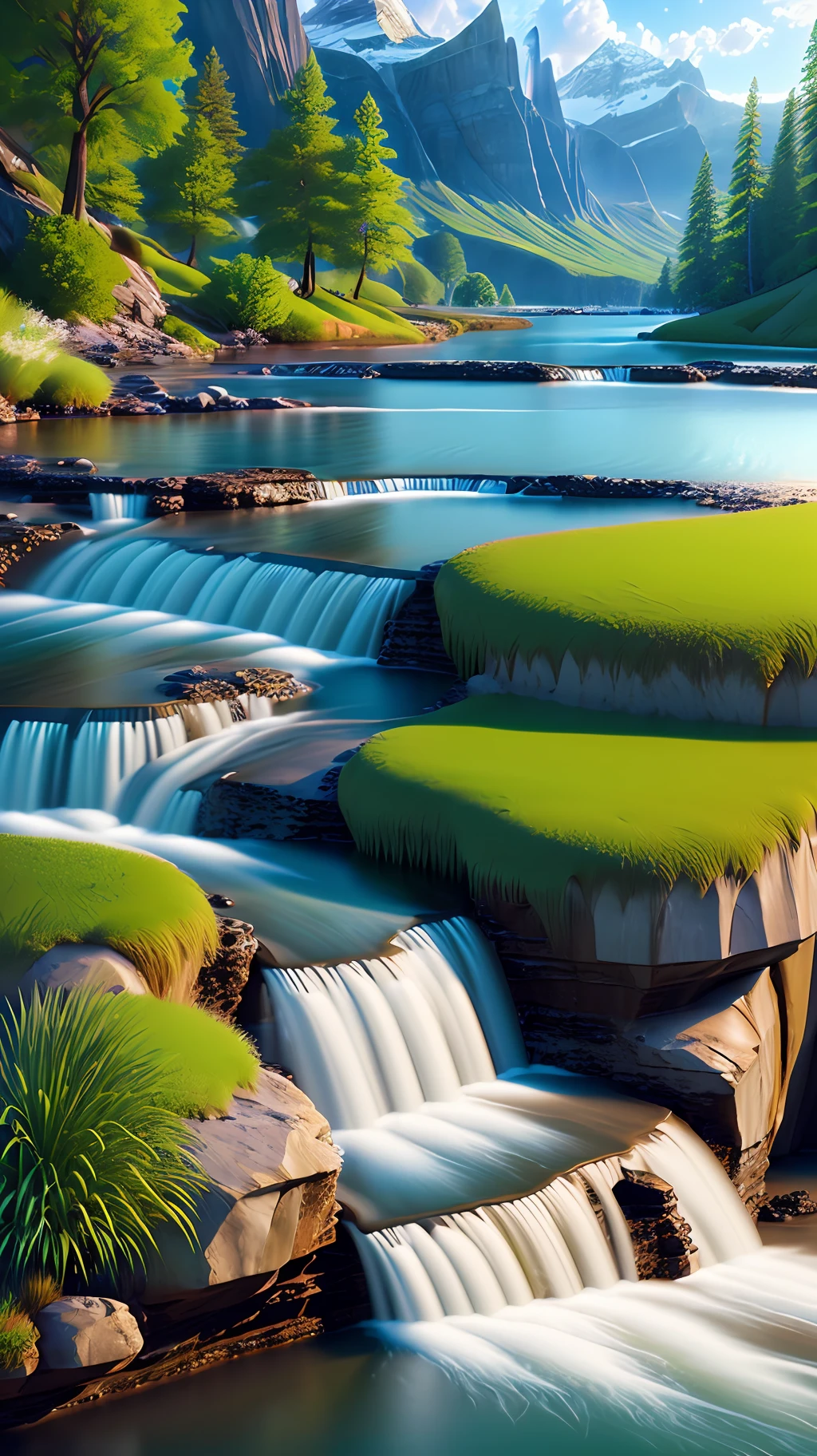 landscape, water (extremely detailed CG unity 8k wallpaper), the most beautiful artwork in the world, professional majestic oil painting, intricate, high detail, sharp focus, dramatic, photorealistic painting