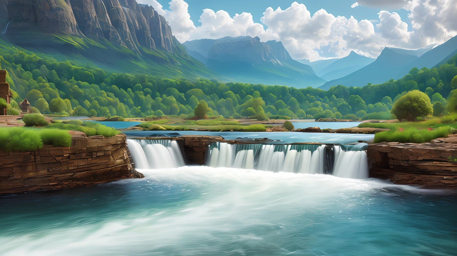 landscape, water (extremely detailed CG unity 8k wallpaper), the most beautiful artwork in the world, professional majestic oil painting, intricate, high detail, sharp focus, dramatic, photorealistic painting
