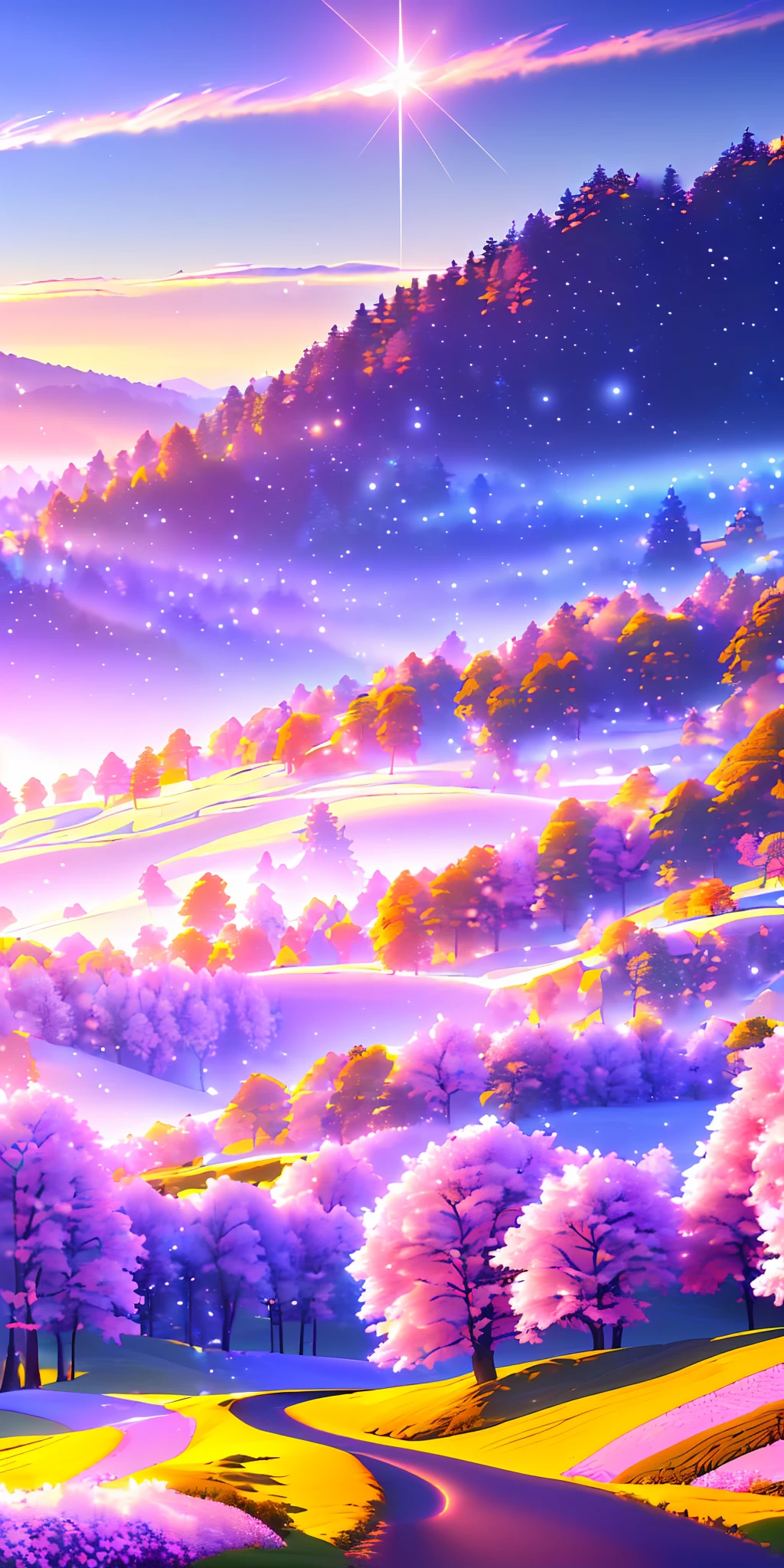 masterpiece, best quality, high quality, extremely detailed CG unity 8k wallpaper a beautiful landscapes oil paiting, award winning photography, Bokeh, Depth of Field, HDR, bloom, Chromatic Aberration ,Photorealistic,extremely detailed, trending on artstation, trending on CGsociety, Intricate, High Detail, dramatic, art by midjourney
AND masterpiece, best quality, high quality, extremely detailed CG unity 8k wallpaper A lush summer landscape, with rolling green hills that stretch towards the horizon, dotted with wildflowers in shades of pink, yellow, and purple, volumetric lighting
AND masterpiece, best quality, high quality, extremely detailed CG unity 8k wallpaper A serene autumn landscape, surrounded by trees in hues of golden yellow, fiery red, and burnt orange. The crisp air carries the sweet fragrance of fallen leaves and wood smoke. The ground is covered with a blanket of warm-colored leaves that rustle underfoot. In the distance, a misty mountain range rises up, volumetric lighting
AND masterpiece, best quality, high quality, extremely detailed CG unity 8k wallpaper A breathtaking winter landscape, blanketed in a mantle of snow, creating a world of glittering whites and cool blues. Tall evergreens stand tall and proud, their branches weighed down by heavy snow, volumetric lighting
AND masterpiece, best quality, high quality, extremely detailed CG unity 8k wallpaper A vibrant spring landscape, bursting with new life and color. Rolling hills are covered with a carpet of green, dotted with delicate wildflowers in shades of pink, purple, and yellow, volumetric lighting