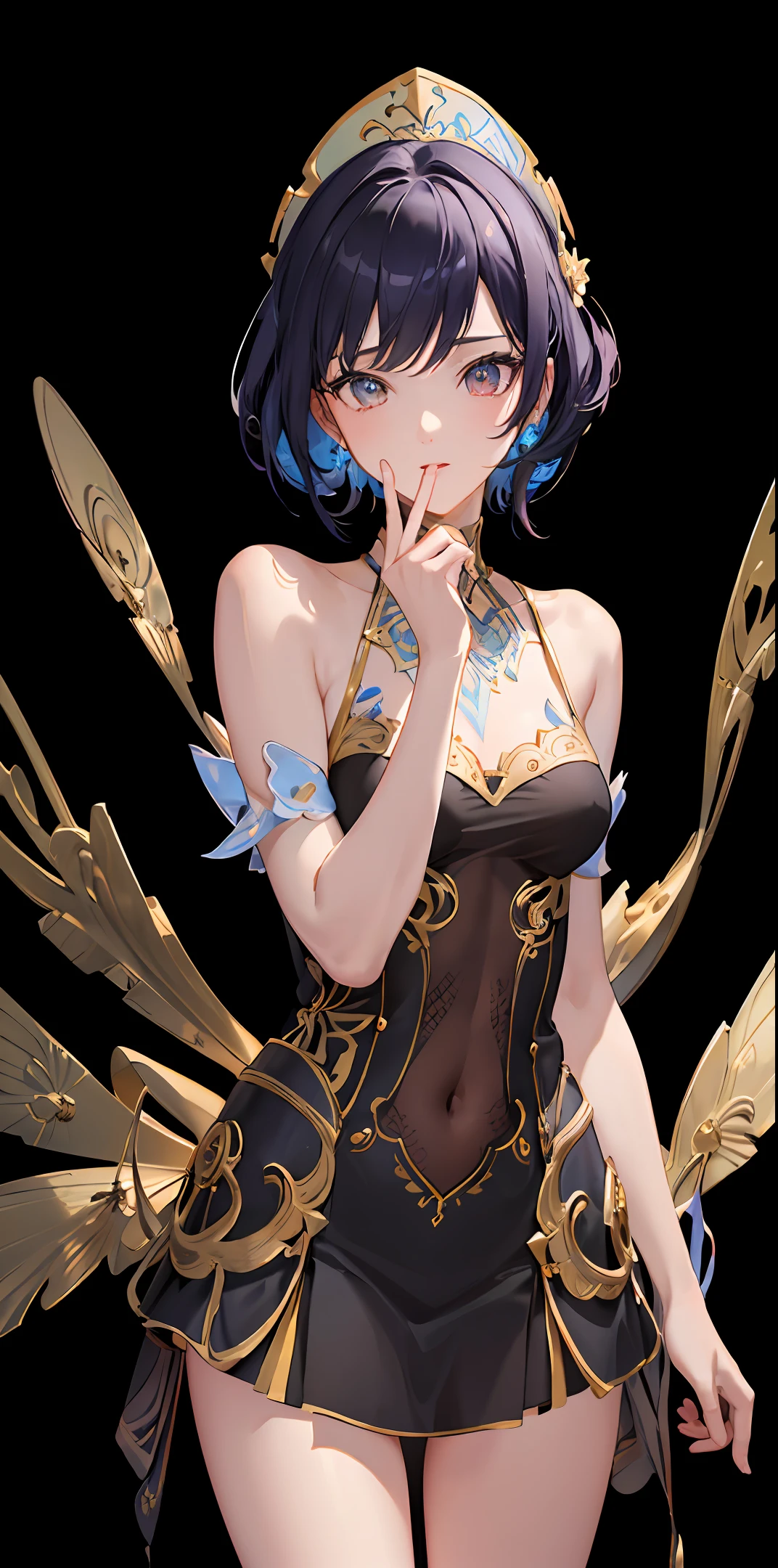 masterpiece, best quality, (extremely detailed CG unity 8k wallpaper, masterpiece, best quality, ultra-detailed, best shadow), (detailed background), (beautiful detailed face, beautiful detailed eyes), High contrast, (best illumination, an extremely delicate and beautiful),1girl,((colourful paint splashes on transparent background, dulux,)), ((caustic)), dynamic angle,beautiful detailed glow,full body, cowboy shot,