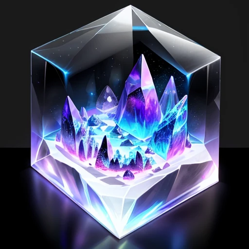 Transparent crystal map without characters
