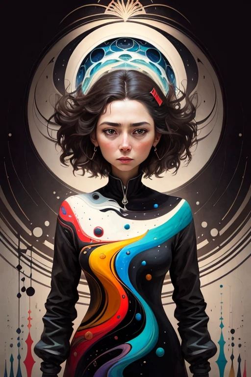 This surrealism portrait captures the essence of a woman who seems to be lost in a surreal landscape of abstract art. Her face is a mixture of confusion and bewilderment as she tries to navigate her way through the labyrinth of shapes and colors that surround her.
The painting is a celebration of the power of abstract art to evoke deep emotions and transport us to other worlds. The woman is depicted as a kind of hero, bravely exploring a new and unknown landscape with a sense of wonder and awe.
The painting is rich in symbolism and metaphor, with the abstract shapes and colors representing the chaos and complexity of the modern world. The woman's presence in the painting reminds us that despite the confusion and uncertainty of our times, we still have the capacity for courage, curiosity, and creativity.
Overall, this surrealism portrait is a stunning work of art that captures the beauty and power of abstraction, and invites us to embrace the unknown and explore the mysteries of the world around us.