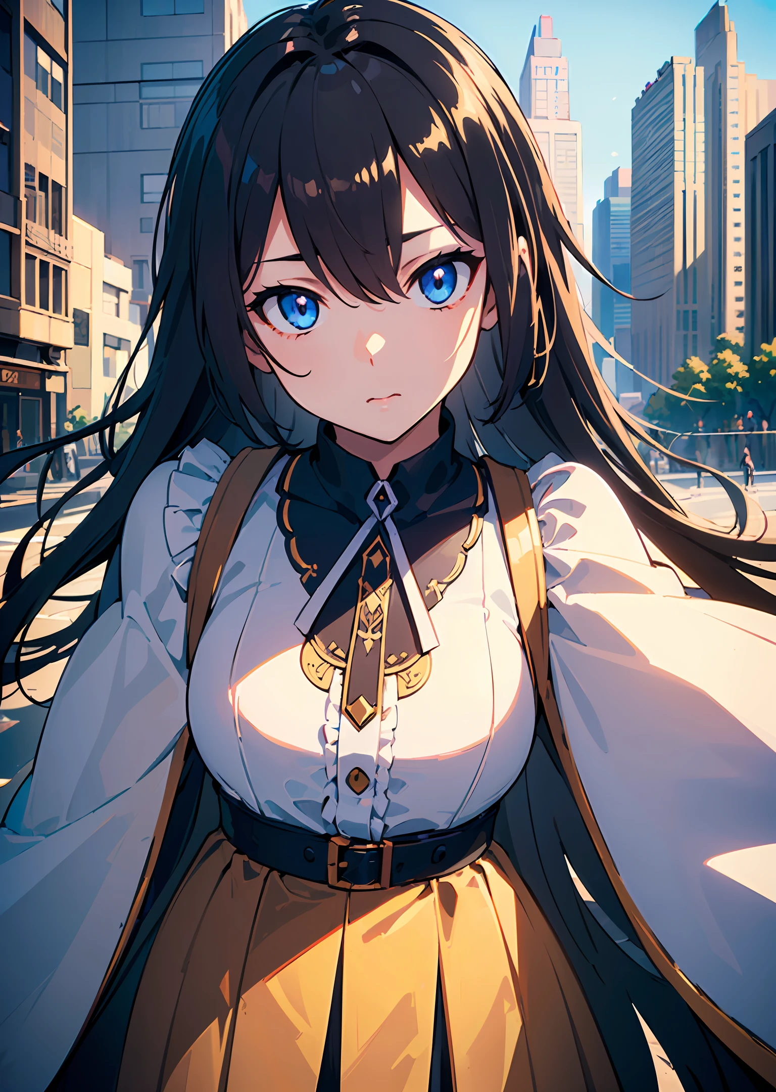 (masterpiece,best quality,ultra-detailed:1.6),illustration, city, street, Tokyo streets, buildings, architecture, street photography, detailed topography, excellent geometry, unique buildings patterns, detailed skybox, detailed clouds, Tyndall effect, reflecting glass surfaces, detailed road texture, detailed sidewalks, high contrast, high dynamic range, anime wallpaper, makoto shinkai, (masterpiece, best quality, ultra-detailed, best shadow), (detailed background,dark fantasy), high contrast, (best illumination, an extremely delicate and beautiful), ((cinematic light)), colorful, hyper detail, dramatic light, intricate details,dynamic angle), depth of field
