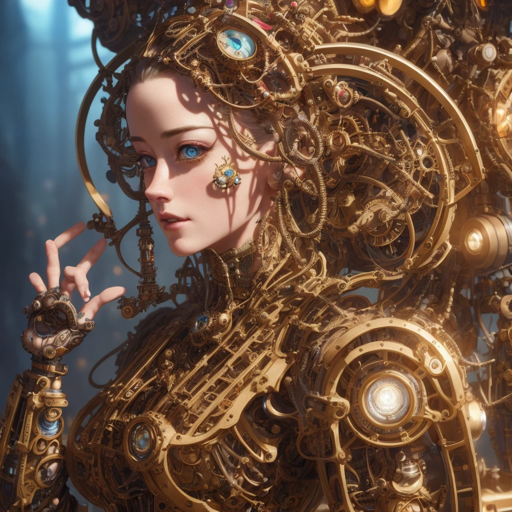 Best quality, masterpiece, ultra high res, (photorealistic:1.4), absurdres,cinema lighting, (a best long shot photo of a mechanical girl),(koh_amberheard:0.9), insanely detailed face, fantasy scifi creature, hyper realistic, steampunk, intricate design, insanely detailed, fine details, SteamPunkAI,