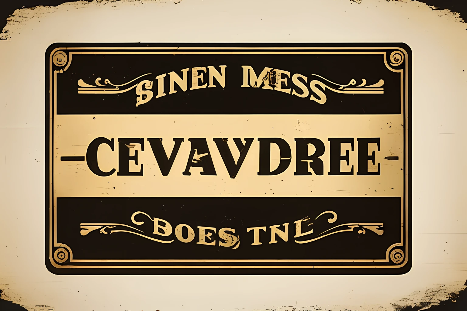 Vintage Typography layout signage
