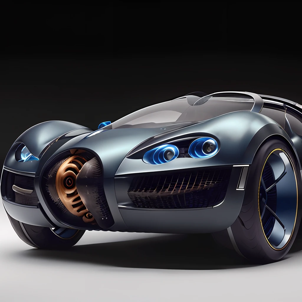 BugattiAI futuristic car, xenomorph body kit, (aliean like design:1.3), (lora:BugattiAI:0.9), futuristic, steampunk design elements