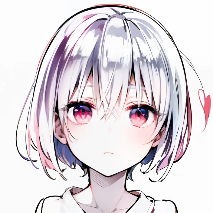 Dark red eyes blue hair cute anime girl