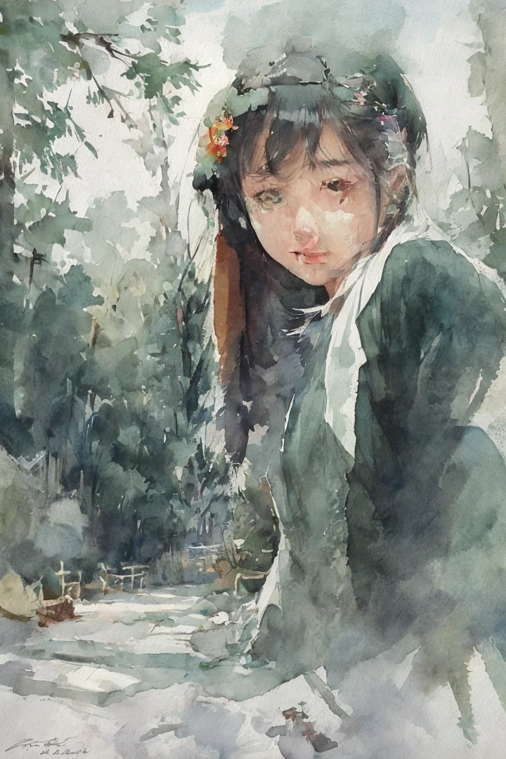 (upper body: 1.5),(white background:1.4), ((tachi-e)), original,(illustration:1.1),(best quality),(masterpiece:1.1),(extremely detailed CG unity 8k wallpaper:1.1), (colorful:0.9),(panorama shot:1.4),(full body:1.05),(solo:1.2), (ink splashing),(color splashing),((watercolor)), clear sharp focus,{ 1girl standing },((chinese style )),(flowers,woods),outdoors,rocks, looking at viewer, make happy expressions,soft smile,pure,beautyfull detailed face and eyes,beautyfull intricacy clothing decorative pattern details, black hair,black eyes,colorwater