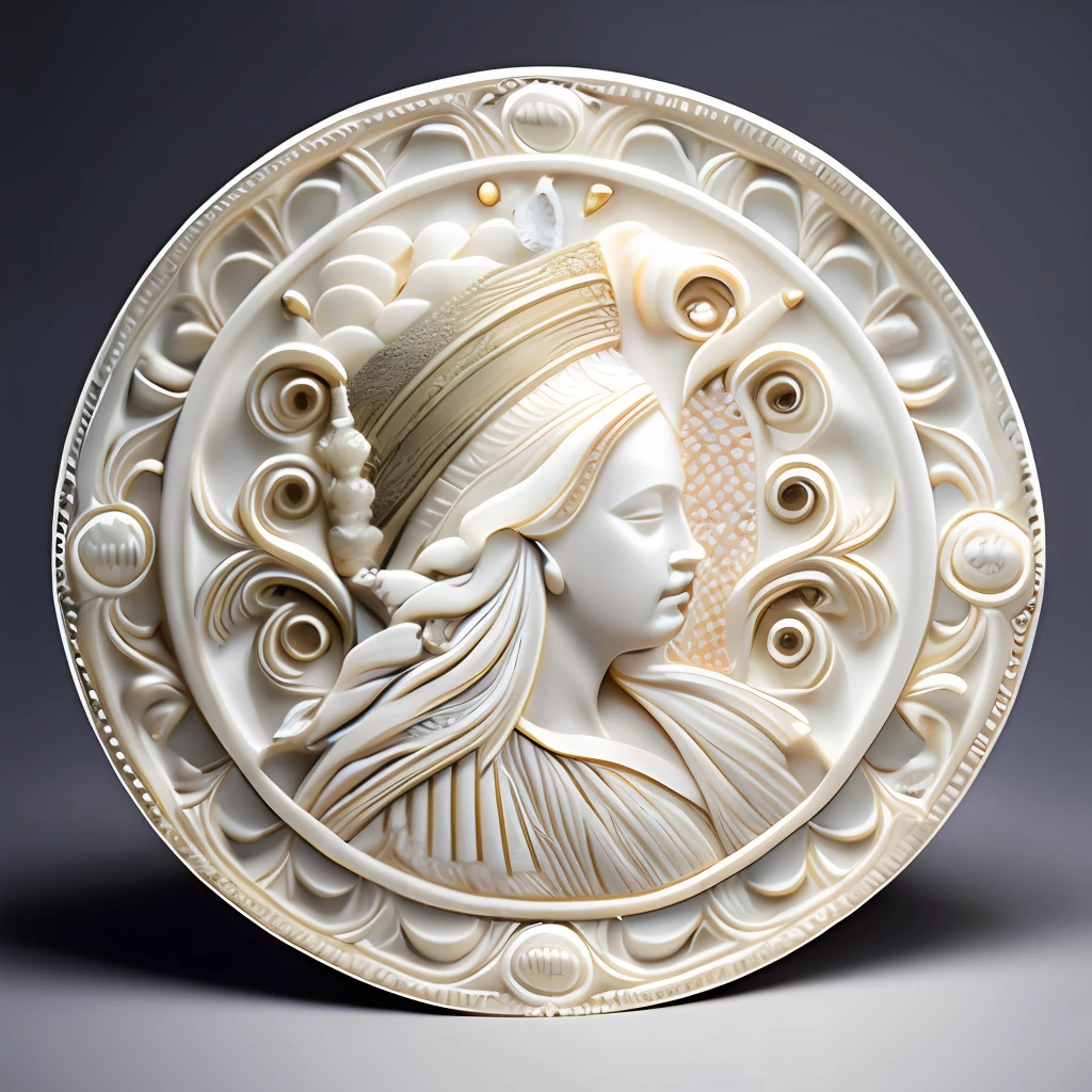 Exquisitely crafted, carving on ivory, ((masterpiece)), intricate details, dramatic and sharp background, high resolution, 8k