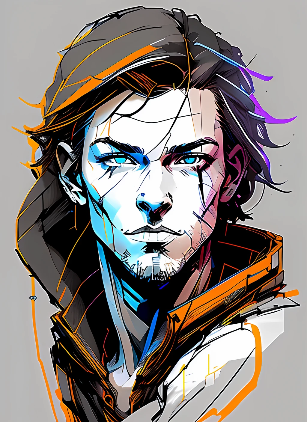 nvinkpunk, hyper realistic portrait digital painting of (sks person) as Nightwing by simon bisley, vivid color scheme, trending on artstation, ((highly detailed face)), (bokeh)