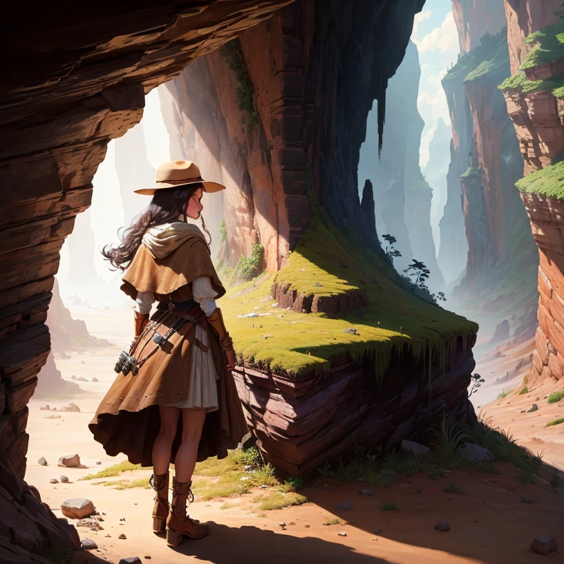 (high resolution: 1.1), best quality, (masterpiece: 1.2), digital painting, cave, underground,