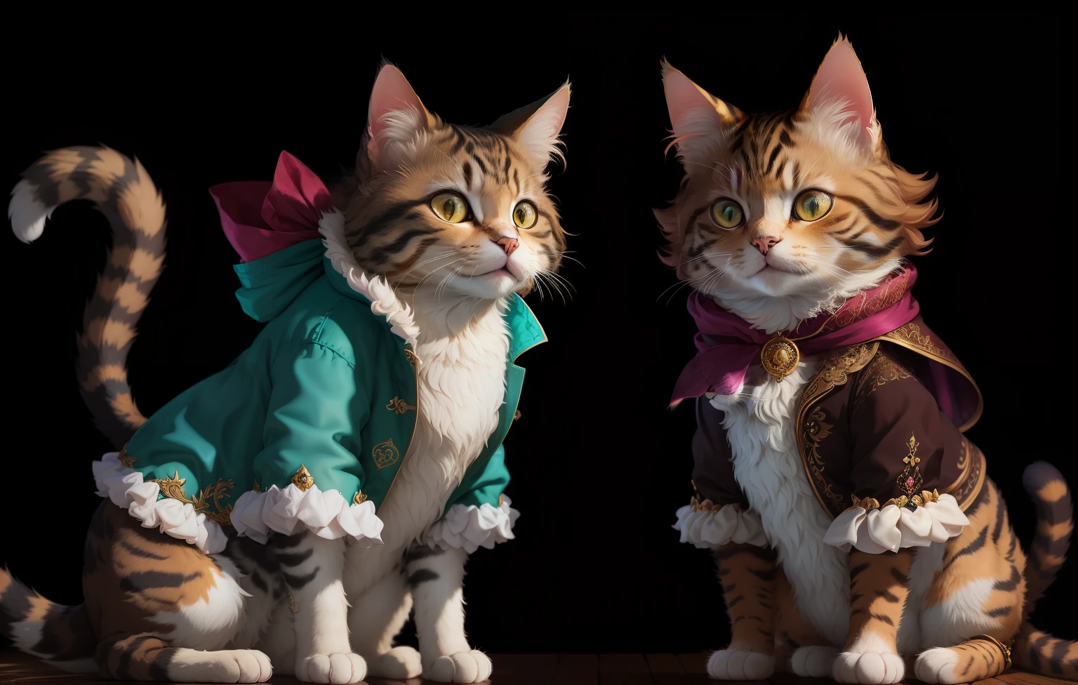 ((a cat in clothes)),, full shot, fluffy hair, anthropomorphic expressions, rich colors, exquisite details, masterpiece, realistic, artsation, cg, realistic, Unreal Engine, real light and shadow, beautiful and rich colour, amazing detail, high quality, a pair of ears