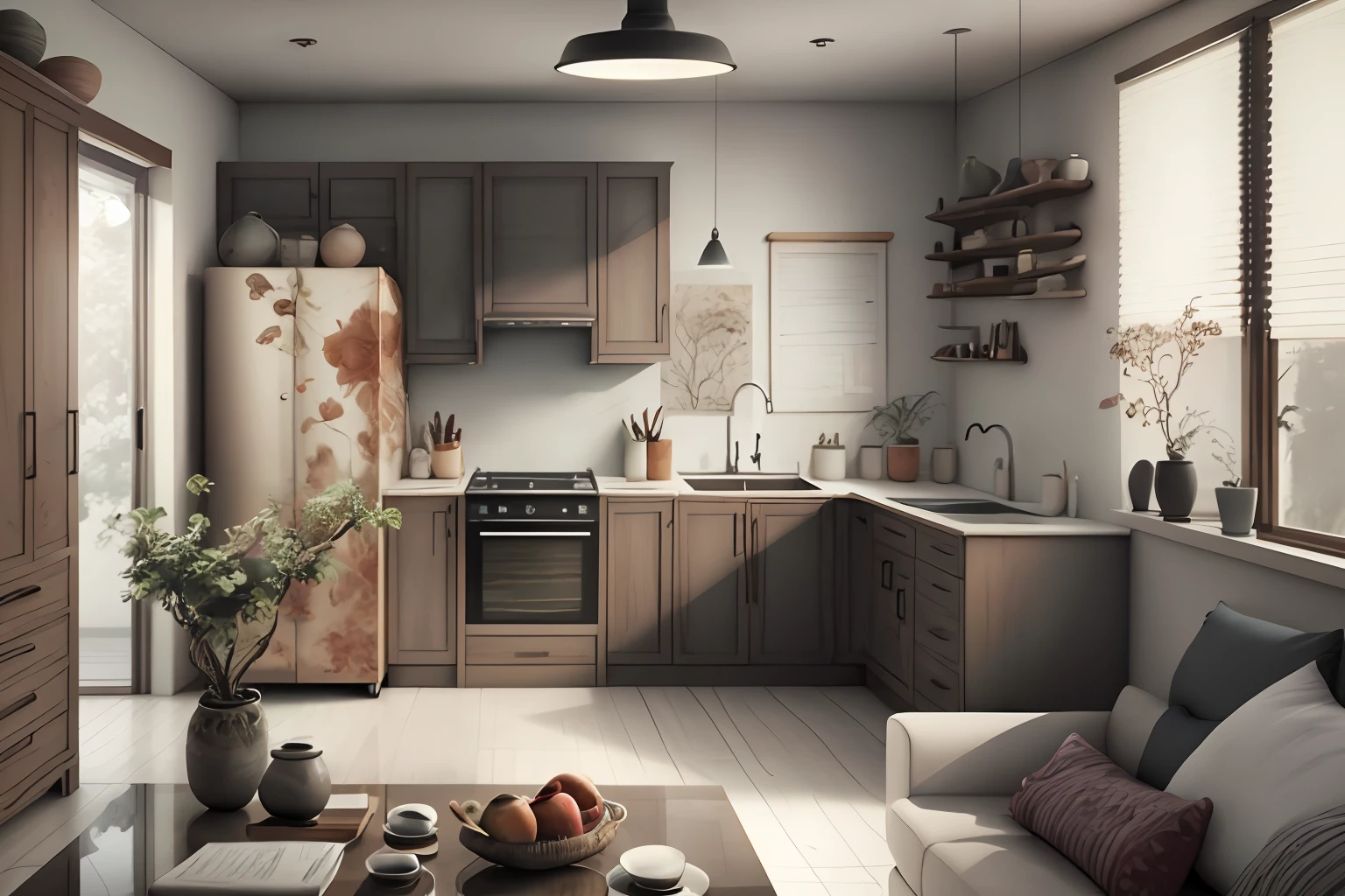 modern style internal design, realistic, photorealistic, 8k