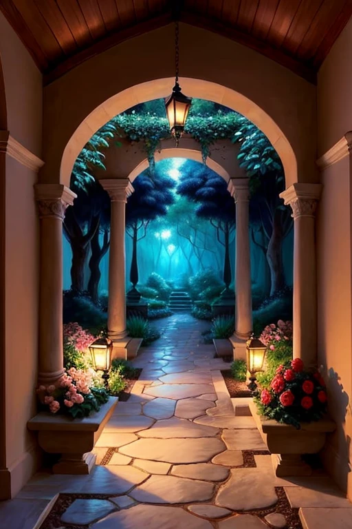 Imagine a beautiful garden filled with roses of every color, their petals soft and delicate to the touch. The scene is set in a tranquil, peaceful space, with a gentle breeze rustling the leaves of nearby trees. The mood is serene and calm, with a sense of tranquility that soothes the soul. The atmosphere is one of natural beauty and grace, with a feeling of enchantment and wonder. The lighting is soft and diffused, with warm tones that highlight the beauty of the garden.