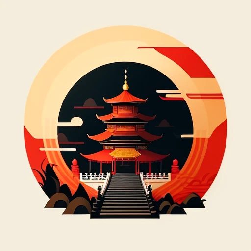 Chinese Style Background Illustration Vector Art