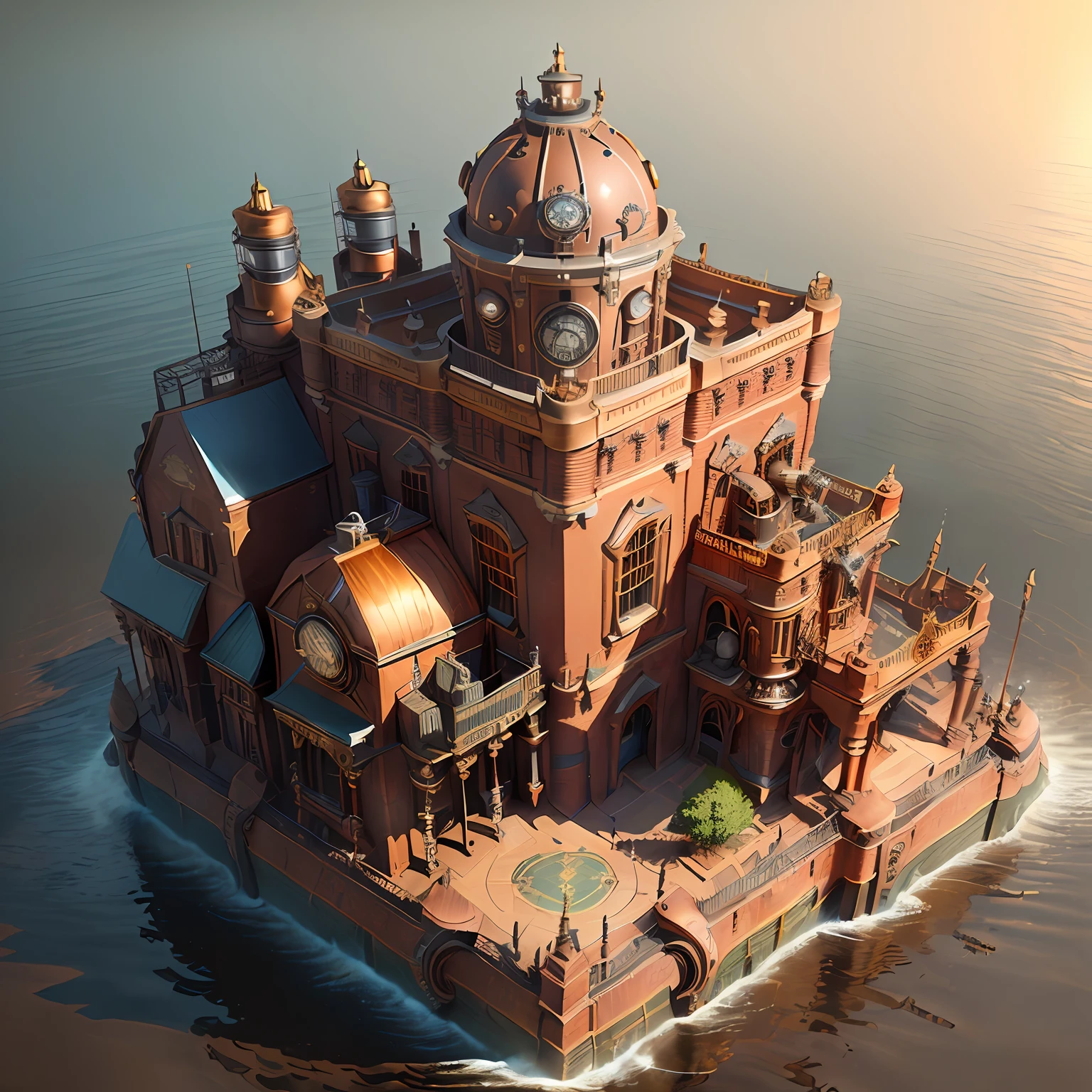 a steampunk airship in the style of Jules Verne --v 5
