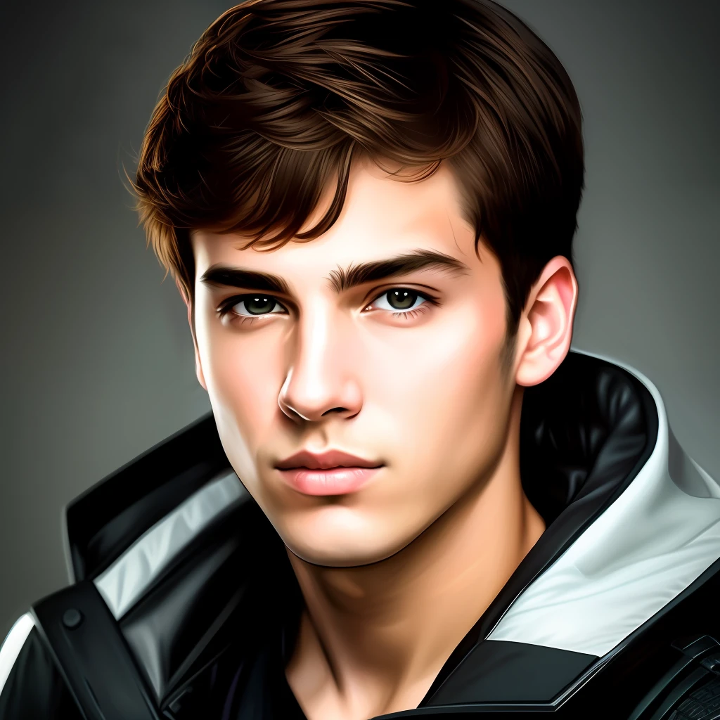 masterpiece, best quality, realistic, ultra detailed, sfw, head shot, a portrait of a young man, starsector,