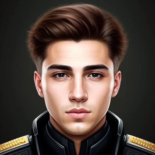 masterpiece, best quality, realistic, ultra detailed, sfw, head shot, a portrait of a young man, starsector,