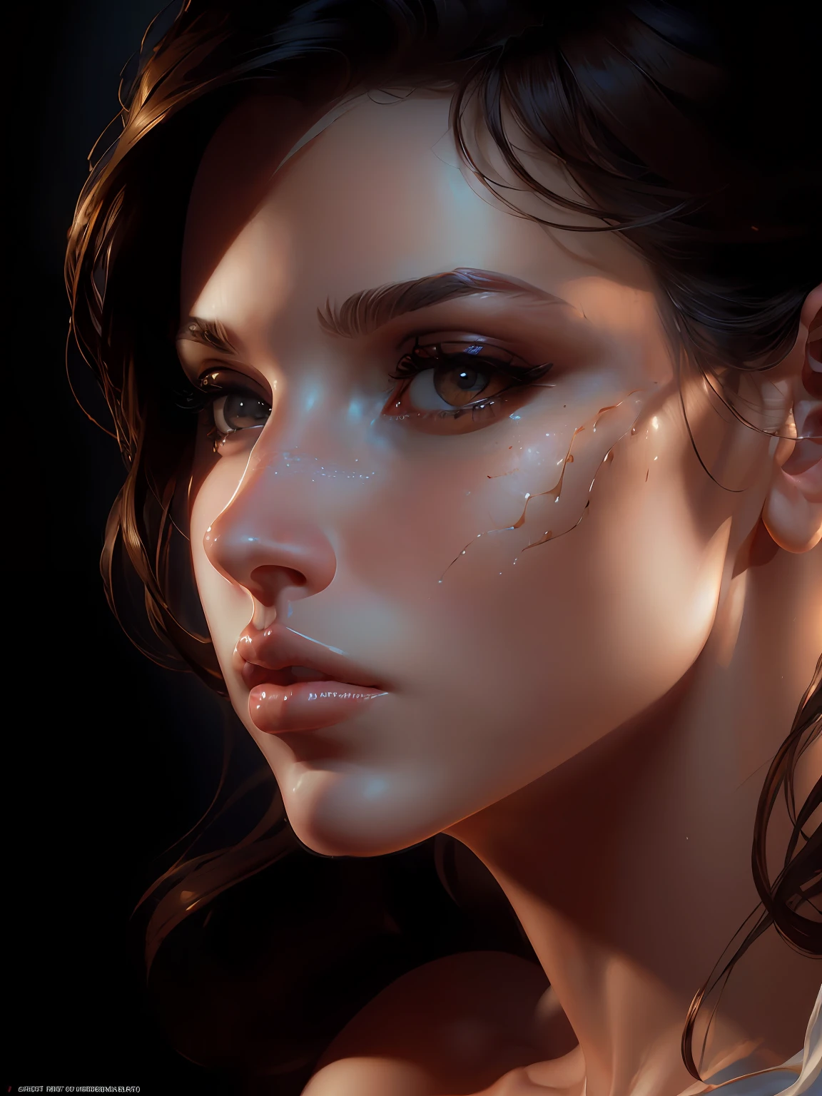 (masterpiece:1.1), (best quality:1.1), (anatomically correct:1.1), (perfect arms:1.1), ((detailed face:1.3)), (detailed skin), (perfect eyes), (perfect nose), (realistic), octane render, sharp focus,(8k), (4k), (Masterpiece), (Best Quality), ((huge lips:1.3)), detailed background, art by artgerm and greg rutkowski, cinematic lighting, 8k