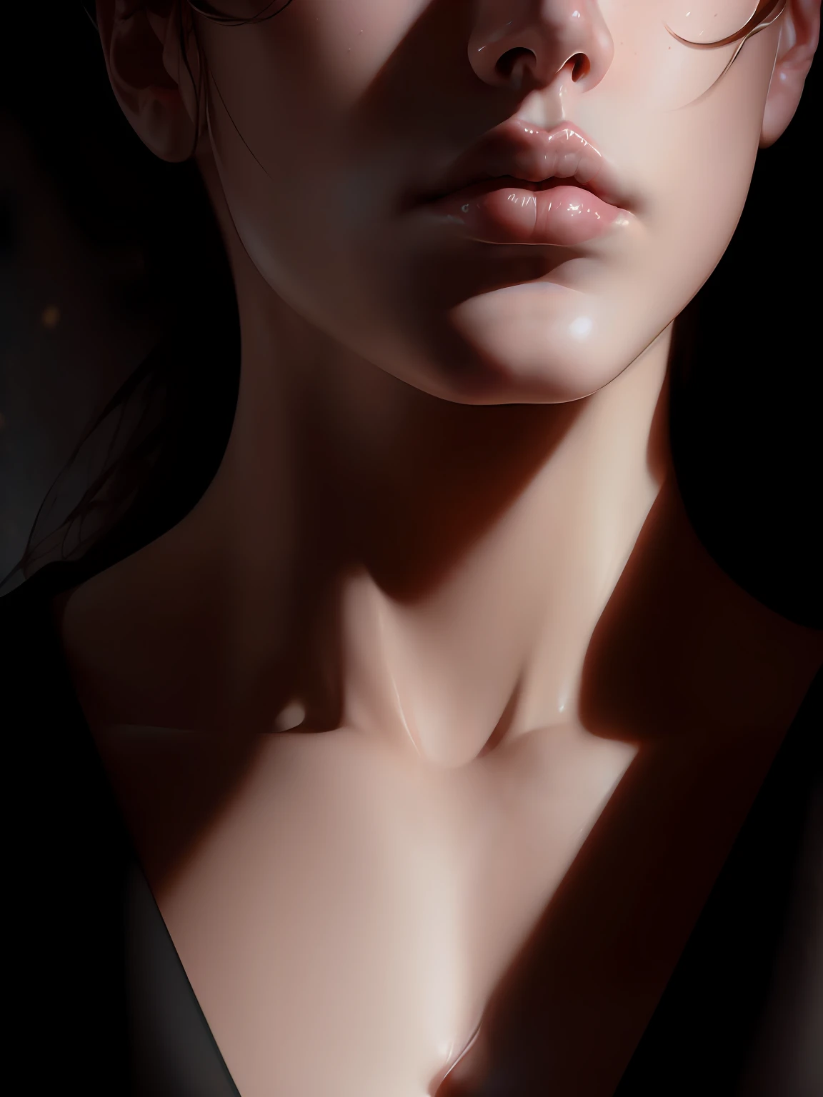 (masterpiece:1.1), (best quality:1.1), (anatomically correct:1.1), (perfect arms:1.1), ((detailed face:1.3)), (detailed skin), (perfect eyes), (perfect nose), (realistic), octane render, sharp focus,(8k), (4k), (Masterpiece), (Best Quality), ((huge lips:1.3)), detailed background, art by artgerm and greg rutkowski, cinematic lighting, 8k