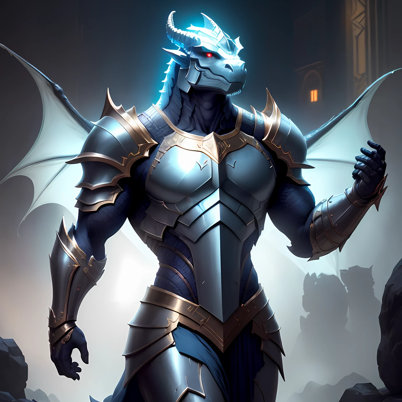 Professional digital illustration male dragonborn paladin, art by artgerm and greg rutkowski, radiant lighting, HQ and radiant, high quality and high contrast and 8K, solo, detailed, (detailed exterior lighting), (film lighting), [detailed Ambient Light], [Detailed Face and Eyes], [Higher Body and Limbs Detail], [Realistic Scale], [Clear], [Sharp Focus], (Masterpiece), Simple Background