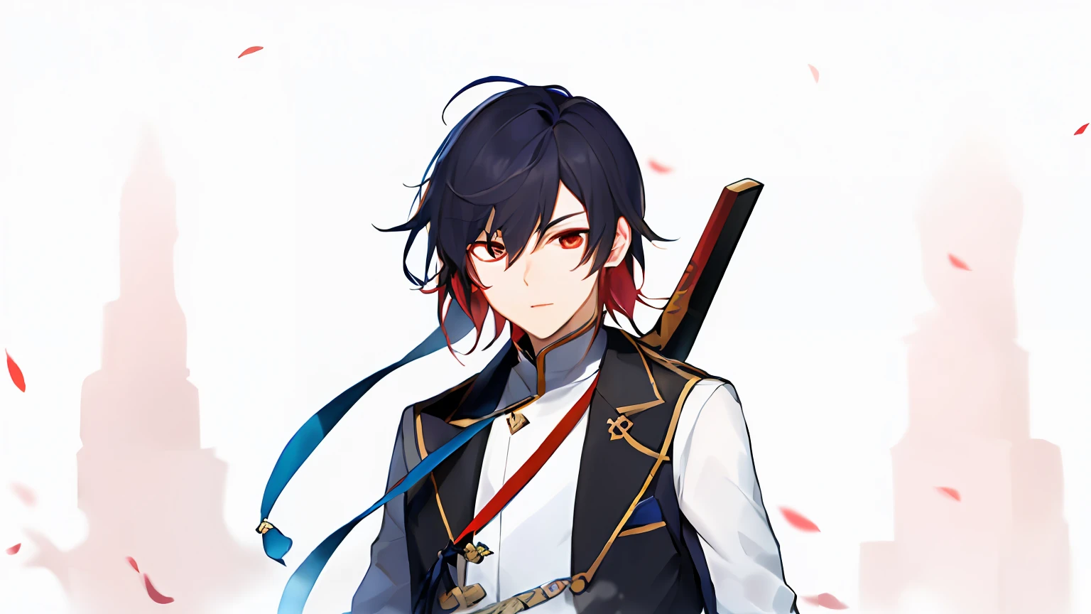 This is Assassin Wu Liuqi, (((Head remains the same, face remains the same, but the whole outfit is changed)), anime boy, cold