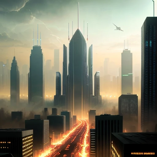 cybercity during a zombie apocalypse