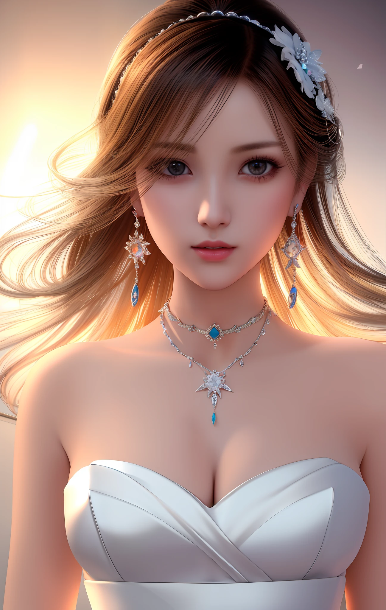 High quality masterpiece, best 1girl photo, porcelain dress, jewelry and hair accessories, beautiful face, perfect body, Tyndall effect, edge chiaroscuro, soft light skin details (x1.2), high resolution 8k UHD DSLR, Volumetric light effect, seemingly candid photos, background blur, the material can be photos.