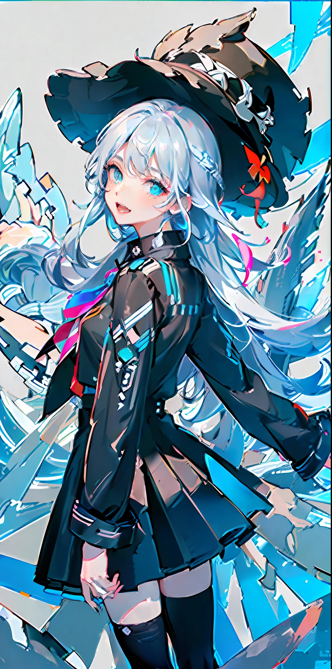 (Highest Quality), (Masterpiece), (Super Detailed), (Eye Detail: 1.0), (Lens Flare: 1.0), (Movie Poster: 1.0), (Tarot Border: 1.0), Portrait Center,(Closeup:1.0),(Negative Space:0.8),(Negative Space:1.6),(Solo),(Floating Colorful{Wind|WaterMagic|Ink|Crystal|Ice|Fire|Flame|Lightning|Net|Rock |sand|particles|sparks|blood}: 1.0), (lots of colorful {soap bubbles|clouds|thorns|spikes|vines|electricity|spiral|halo|wings|tattoo|cube|octahedron}: 1.0), (float {red|green|blue|light green|purple|yellow|black|white|gray|pink|orange|lime} {ribbons|feathers|particles|blades|droplets|snowflakes|softballs}:1.0),( {Crystal|Ice|Fire|Fire|Wind|Water|Earth|Stone|Space|Music|Soundwave|Vortex} {Magic|Wings}: 1.0), ({raytraced, glow|dappled sun, rays, caustics| Night, dark theme|mysterious, weird|easy-going, soft}:1.2), ({colorful|iridescent|multicolored}:1.0),(beautiful and detailed light: 1.0),({forward lean|backward|rolling|} :1.2),{ (smile: 1.0)|(smirk: 1.0)|(cool expression: 1.0)}, ({small|small||lips, eyelashes}:1.0),{(open mouth: 1.0)|(shut up :1.0)| },({eyelash|eye shadow||}),{one eye closed|||},({red|green|blue|aqua|purple|yellow|black|white|grey|pink|orange |lime} hair:1.4 ),({short|long|medium}hair:1.0),({from below|from above|from the side|from the back|facing the viewer}:1.3),(halo:1.3),( Head tilt: 1.0), (dynamic pose: 1.1), (asymmetrical hair: 1.2), ({red|green|blue|aqua|purple|yellow|black|white|grey|pink|orange|lime} { armor|dress|collared shirt|suit|outfit }:1.0),({formal|military uniform|technical outfit|urban style|casual, casual wear|fantasy, magician|wild, tribal|sci-fi, futuristic}),({ plaid skirt|tiered skirt|puff dress|tights|pants|shorts}),({red|green|blue|aqua|purple|yellow|black|white|grey|pink|orange|lime} {eyes|eyes|pupils }:1.4),{(forehead:1.5),Asymmetrical bangs|slanted bangs|growth hair|flat bangs|swept bangs},{single eye bag|ponytail|high double ponytail|||},{straight hair|wavy hair |Drill hair||},{long coat|suit jacket|cloak|sweater|tie||},{(floating cloak: 1.0),|}({fox ears, fox girl|vampire, batwing|sharp ears,( sprite:0.5)||}:1.1),({abstract background|city, skyscraper|forest, garden|castle|shrine|cave, underground|swamp|lake|winter|alien|}:1.4),({indoor ,inside|outdoor,outside}:1.1),{2$ $witch hat|straw hat|crown|headwear|glasses|glasses|earrings|hair flower|hair clip|hairbow|||},({sit|fly| jump|lay|stand|stand on one leg}:1.1), ({colored skin|white skin|blue skin|pale skin|tan|glossy skin|dark skin||}:1.1), ({full body| upper body|portrait|}:1.25),{fangs,skin fangs|tongue|frown|bitten lip|thinking|||||}, {empty eyes|symbol pupils, heart pupils|slit pupils, + +|||||}