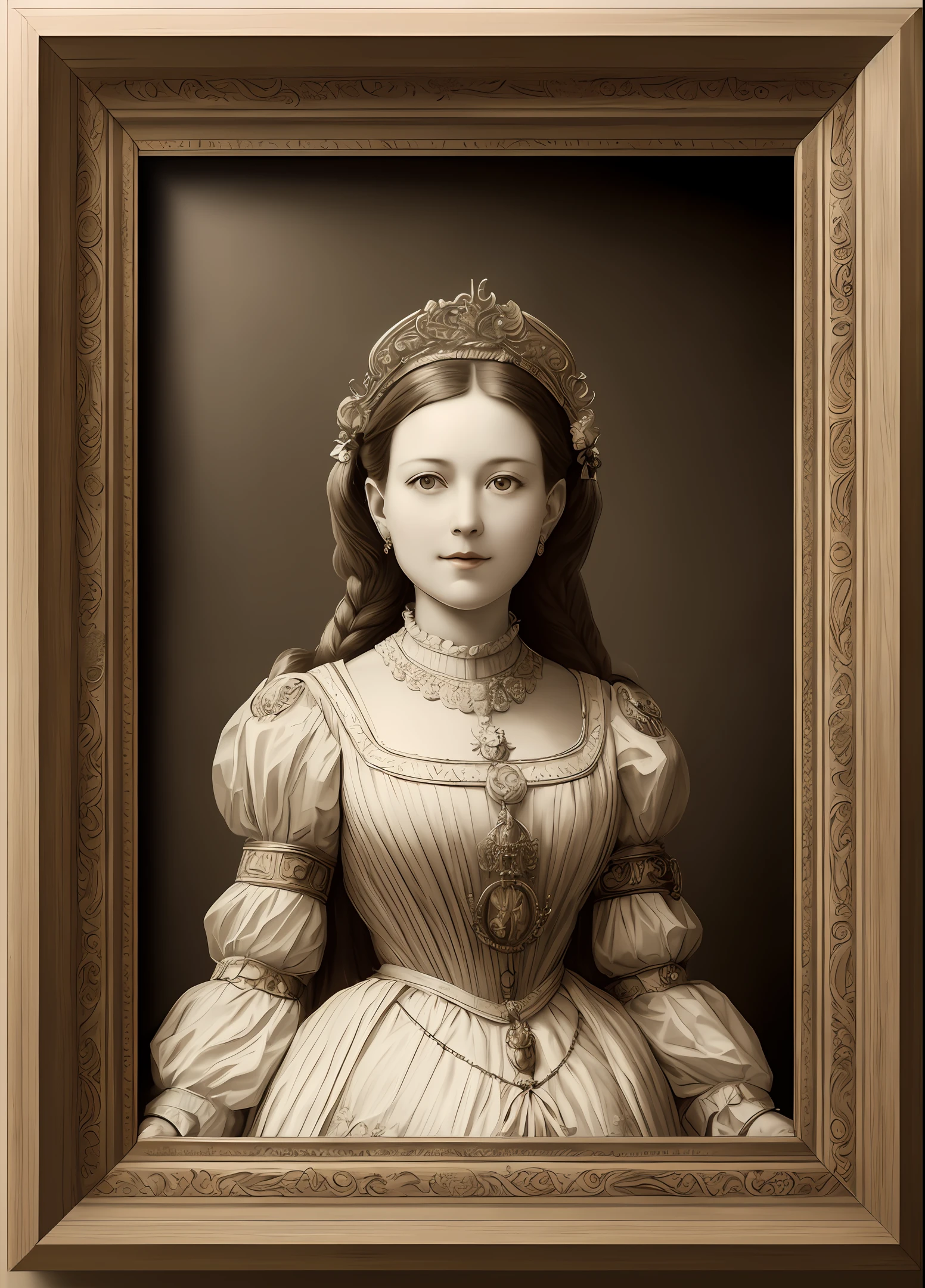 classic historical wooden picture frame, orthogonal view, High quality photo, ultra high res, (photorealistic:1.4), classicism, cinema lighting, insanely detailed, hyper realistic, fine details, octane render