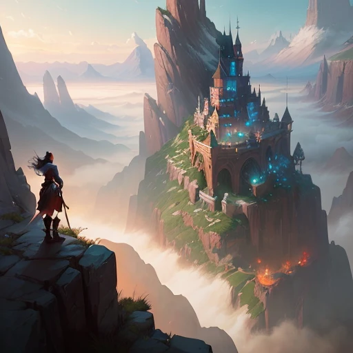 masterpiece, best quality, a distant land, digital painting, hyperrealistic, fantasy, by Andreas Rocha, artstation, sharp focus, dramatic, vintage, cinematic