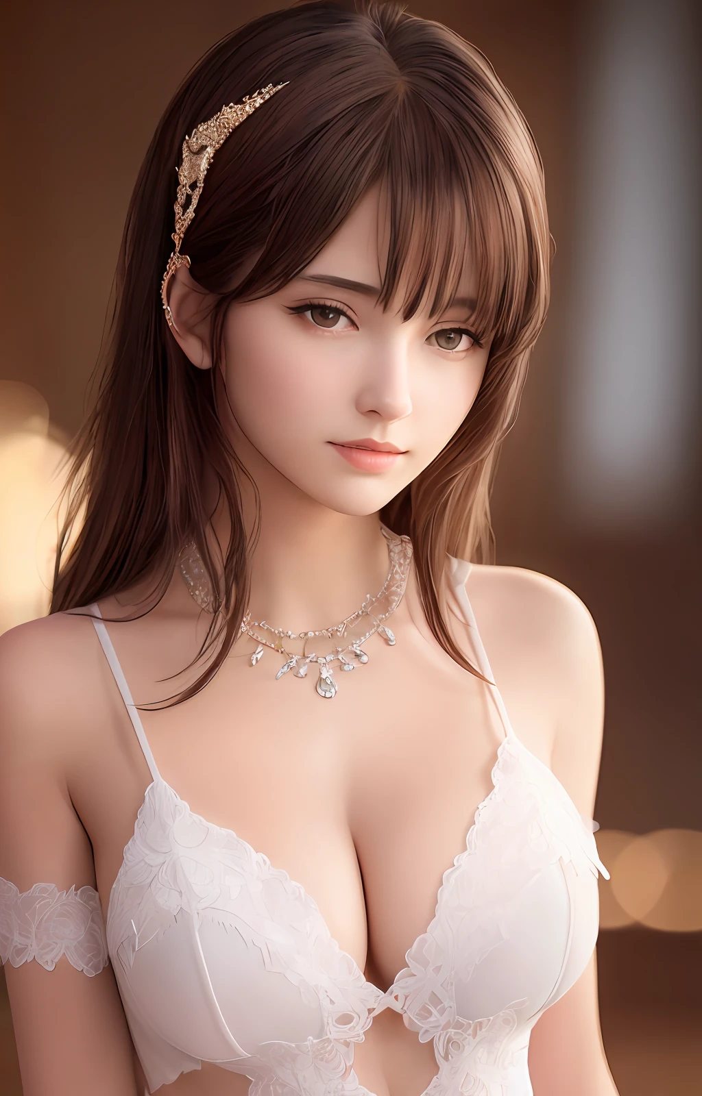 best quality, masterpiece, high_res, 1girl, hair ornament, necklace, jewelry, Beautiful face, tyndall effect, photo realistic, rim lighting, two tone lighting, (high detailed skin:1.2), 8k uhd, dslr, soft lighting, high quality, volumetric lighting, candid, Photograph, high resolution, 4k, 8k, Bokeh, medium breasts, absurdres,