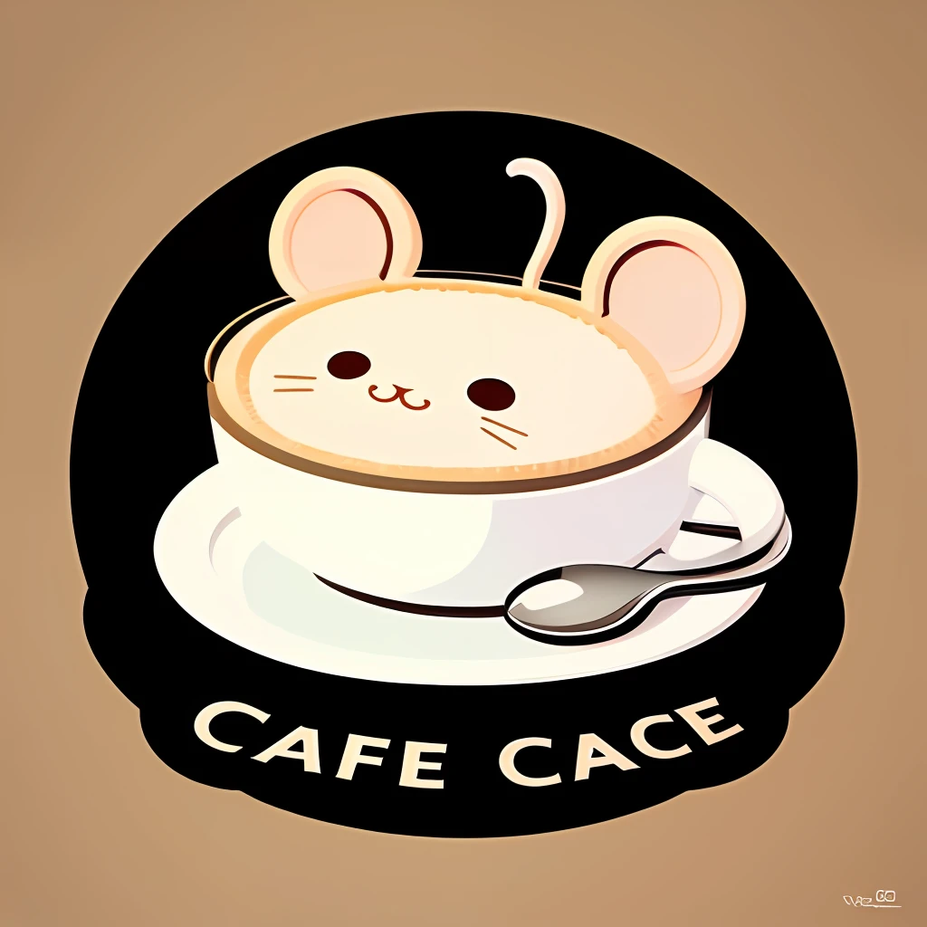 mouse cafe, logo, vector, line art, design, inspiration, straight, symmetry